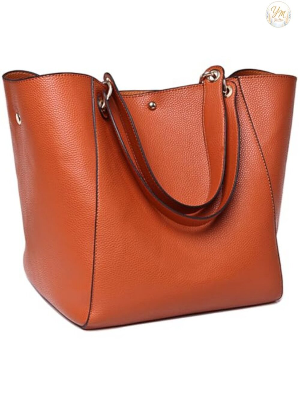 Large Women's Work Tote Bag Handbag Bucket Purse Vegan Leather